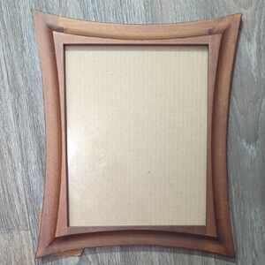 Vintage Brown 13×10 Wood Curved Elegant Brown Wooden Picture Frame